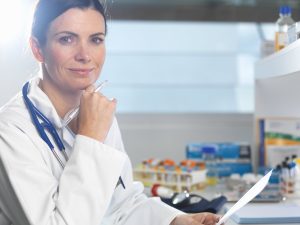 doctor at desk